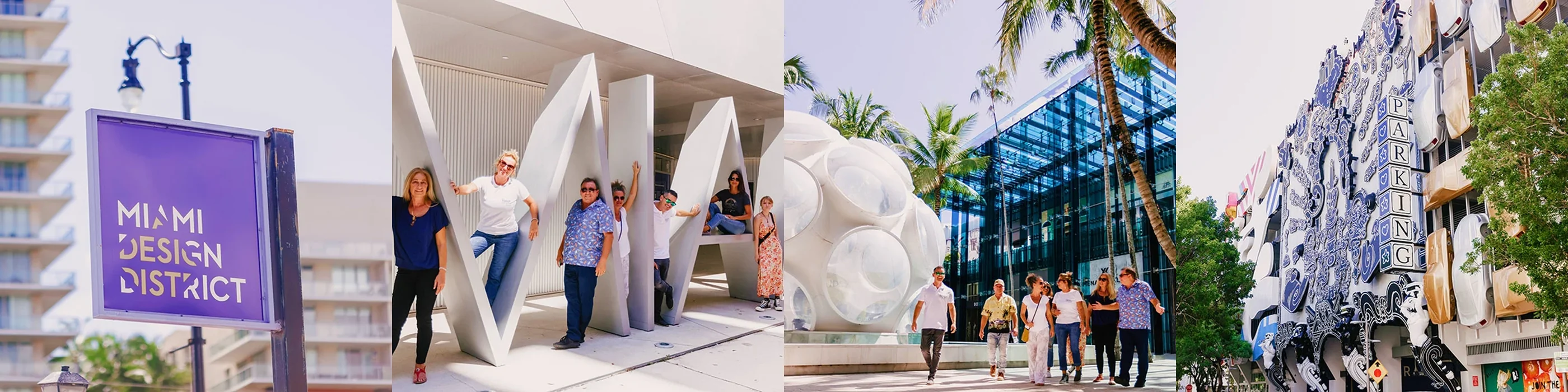 Frise de photos du Miami Design District