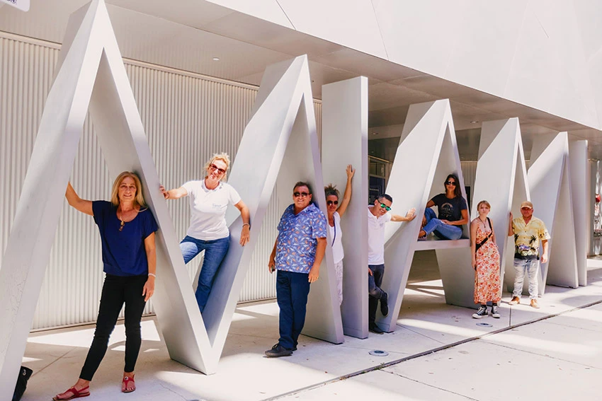 Installation artistique au Design District